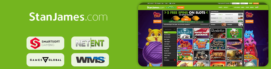 Stan James Casino games and software