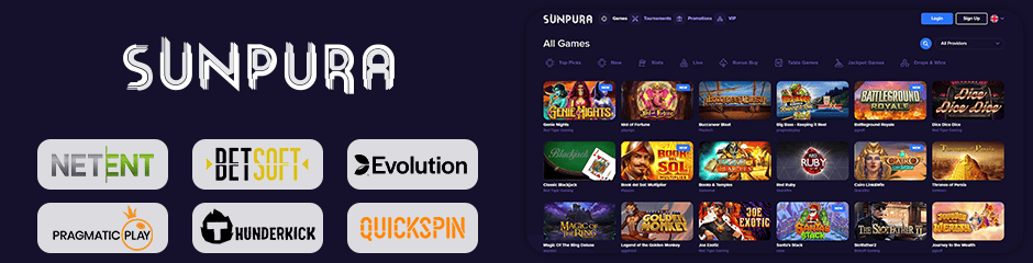 Sunpura Casino games and software