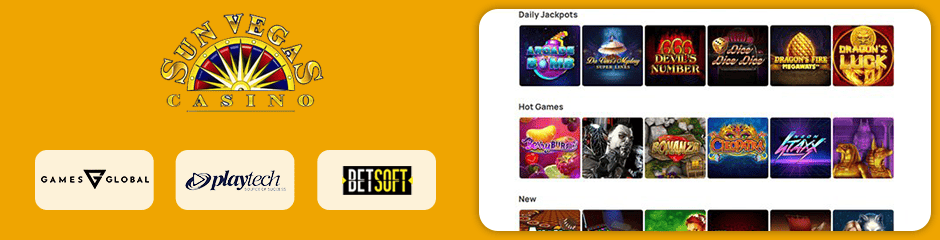 Sunvegas Casino live games and software