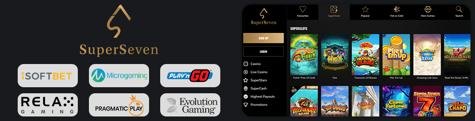 SuperSeven Casino games and software