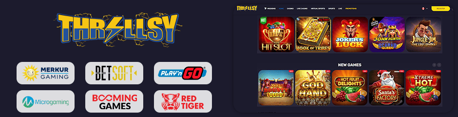 Thrillsy Casino games and software
