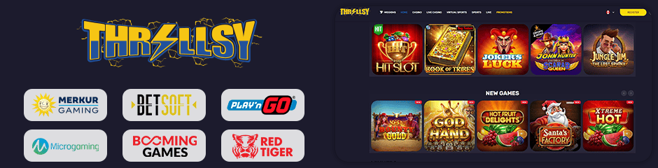 Thrillsy Casino games and software