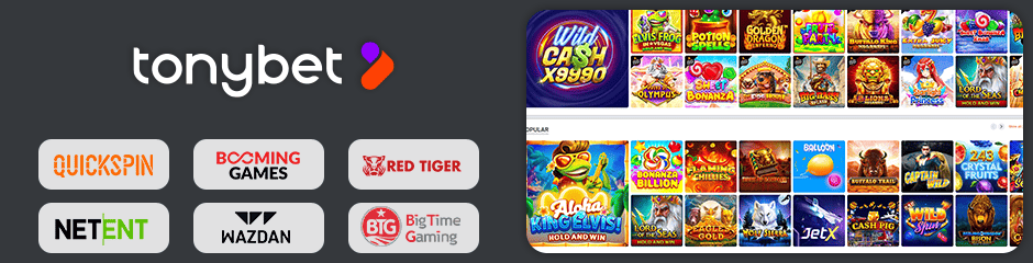 Tonybet Casino games and software