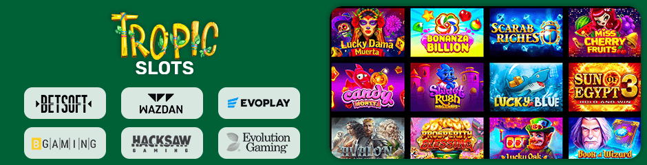 Tropic Slots Casino games and software