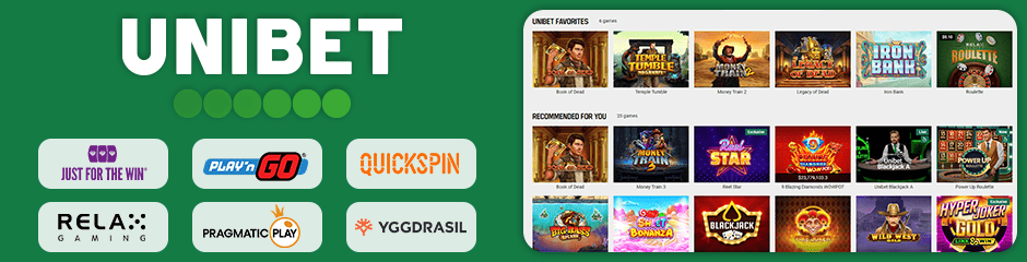 Unibet Casino games and software