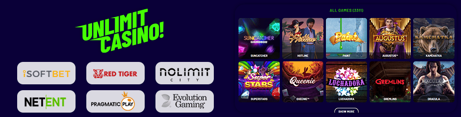 Unlimit Casino games and software