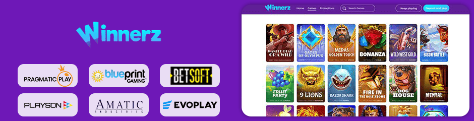 Winnerz Casino games and software