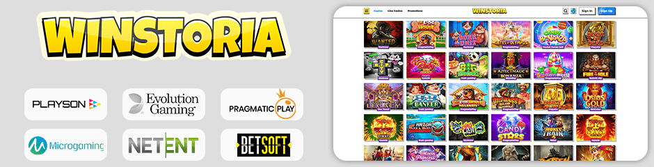 Winstoria Casino games and software