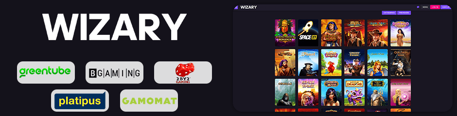 Wizary Casino games and software
