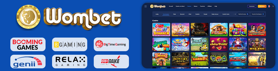 Wombet Casino games and software