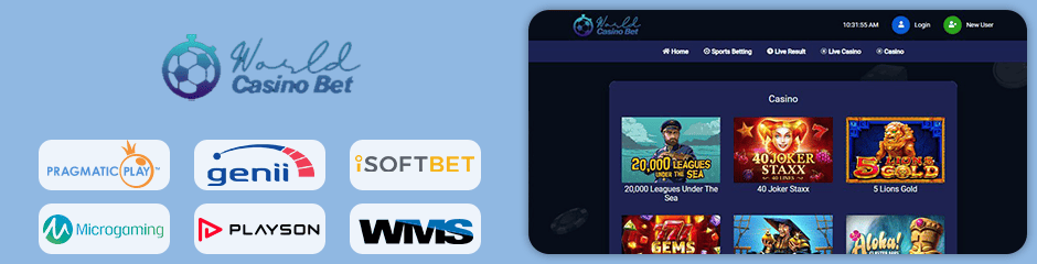 World Casino Bet games and software