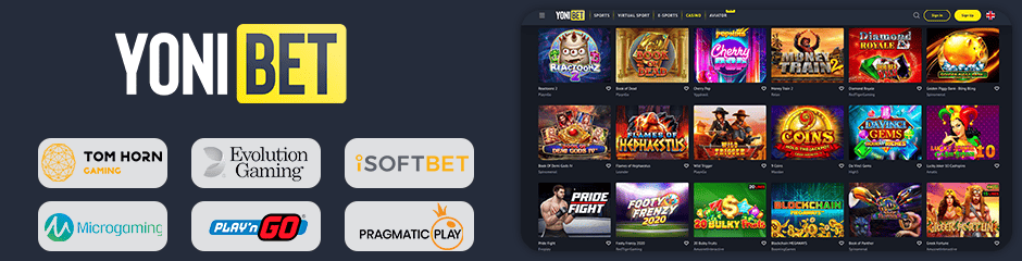 Yonibet Casino games and software