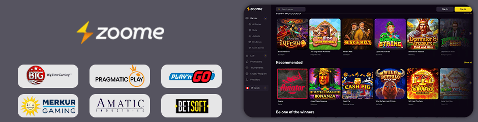 Zoome Casino games and software
