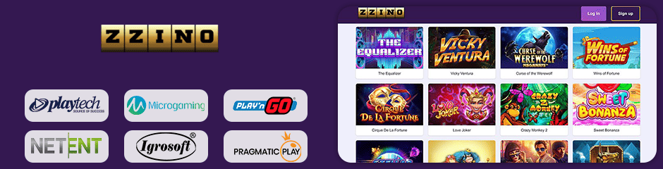 Zzino Casino games and software