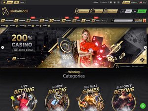 GlobalOdds Casino website screenshot
