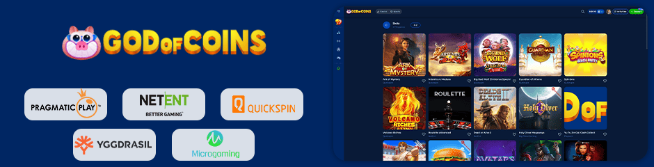games and software god of coins casino