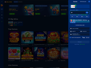 God of Coins Casino cashier screenshot