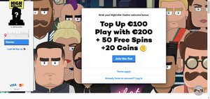 Highroller Casino website screenshot