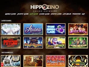 Hippozino Casino software screenshot