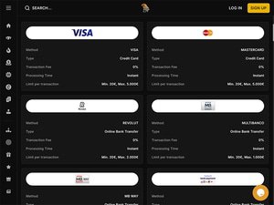 Horus Casino cashier screenshot