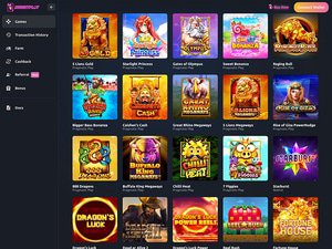 HunnyPlay Casino software screenshot