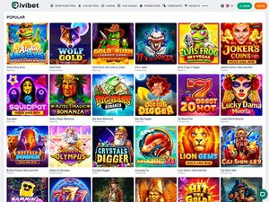 Ivibet Casino software screenshot