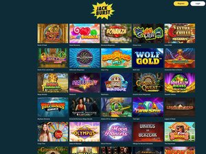 JackBurst Casino software screenshot