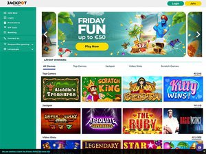 Jackpot Island Casino website screenshot