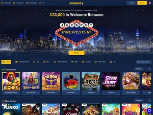 Jackpoty Casino website screenshot