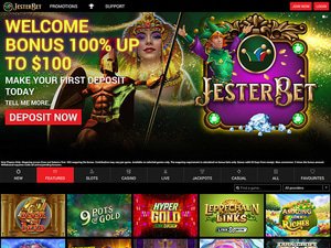 JesterBet Casino website screenshot