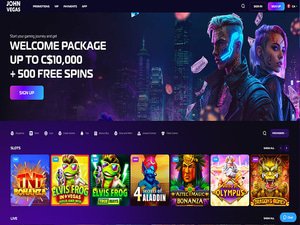 John Vegas Casino website screenshot