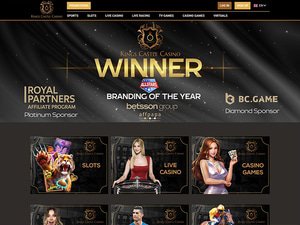 Kings Castle Casino website screenshot