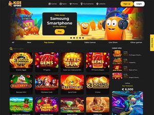 Koi Spins Casino website screenshot