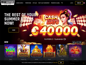 Lady Hammer Casino website screenshot