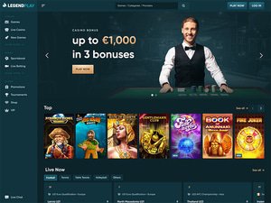 LegendPlay Casino website screenshot