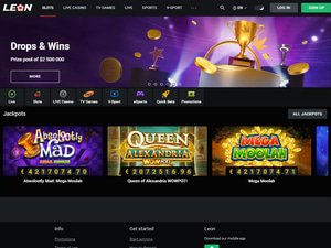Leon Casino website screenshot