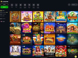 LionSpin Casino software screenshot