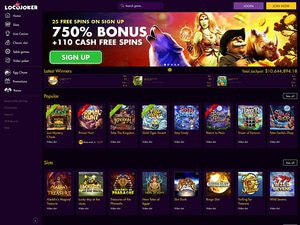 Loco Joker Casino website screenshot