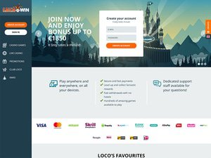 Loco Win Casino website screenshot