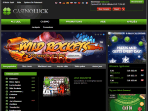 Casino Luck software screenshot