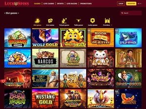 Luck Of Spins Casino software screenshot