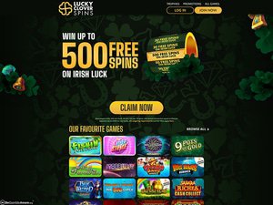 Lucky Clover Spins Casino website screenshot