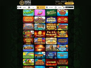 Lucky Clover Spins Casino software screenshot