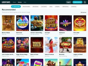 LuckyDays Casino software screenshot