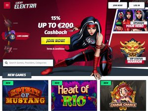 Lucky Elektra website screenshot