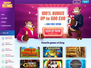 Lucky Kong website screenshot