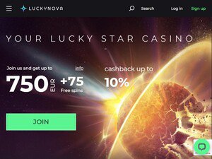 Luckynova website screenshot