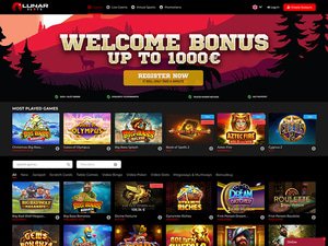 LunarSlots Casino website screenshot