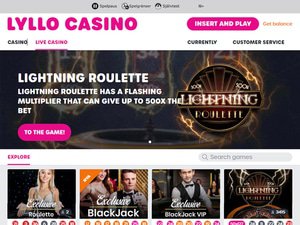 Lyllo Casino website screenshot