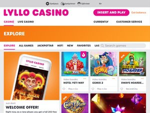 Lyllo Casino software screenshot